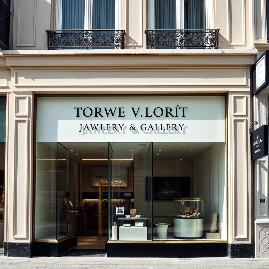 Fachada de la galería de arte y joyería en Miraflores Lima